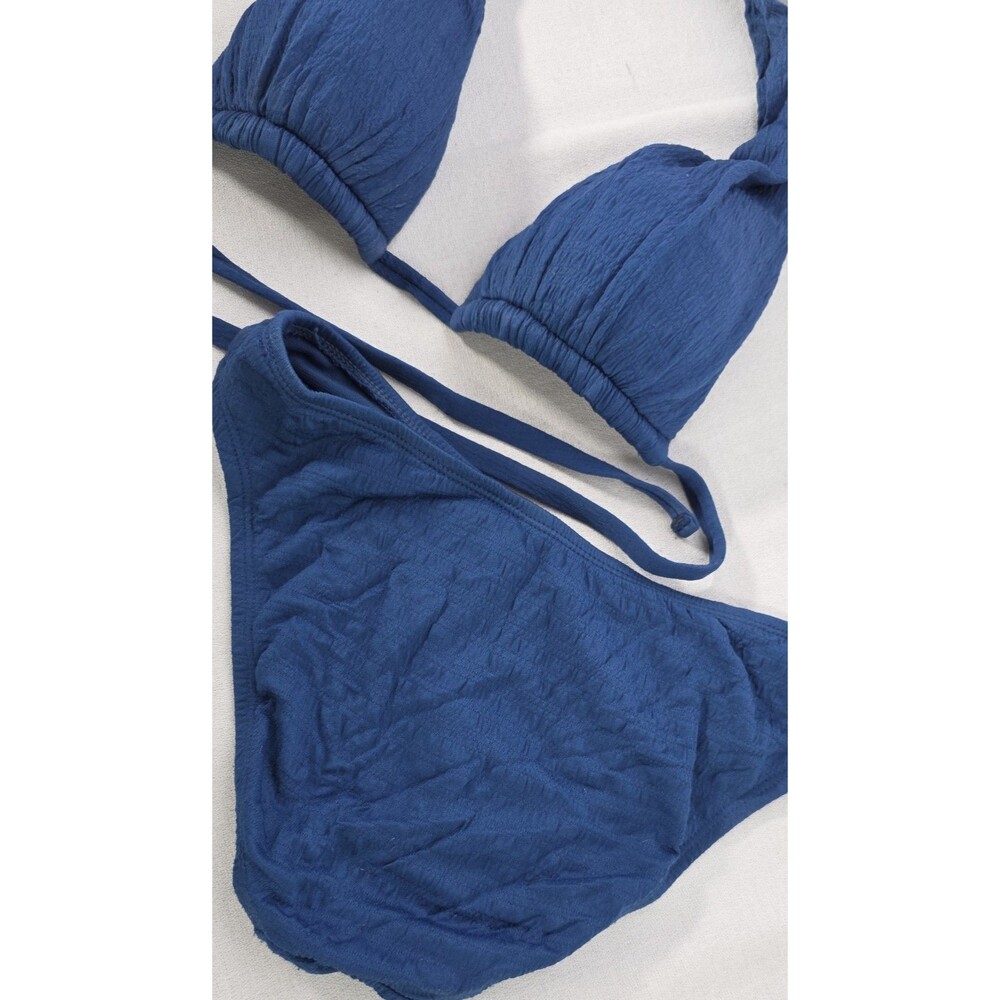 Two Piece Swimwear Woman's Navy Blue Bathing Suit Small